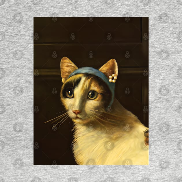 A portrait of a noble cat painted with oil paints in the style of Dutch masters by KontrAwersPL